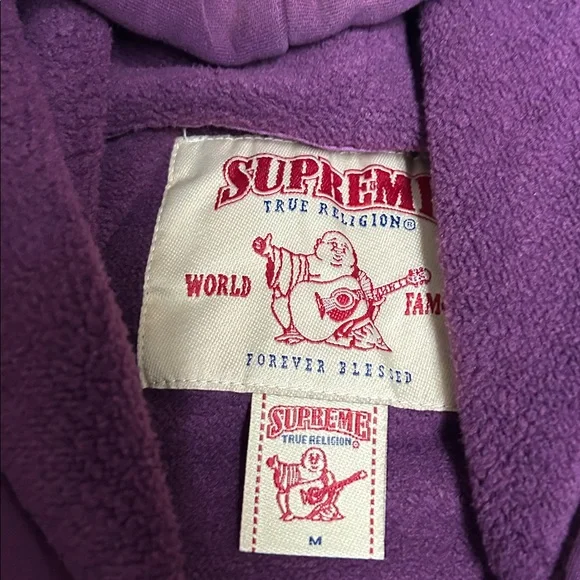 Supreme True Religion Purple Zip Up Hoodie - Picture 3 of 7